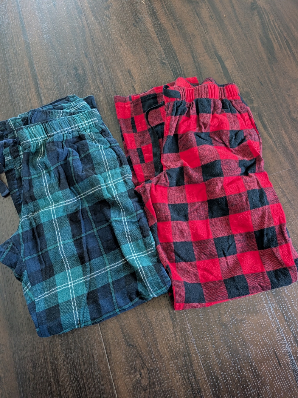 Plaid Flannel Pajama Pants - Red & Teal